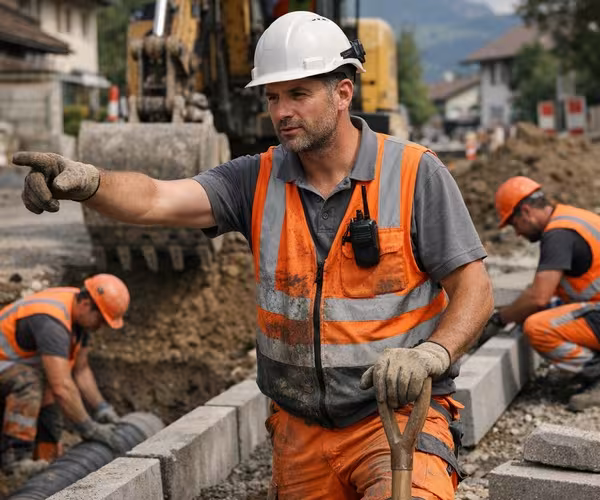 Vorarbeiter Strassenbau in Altdorf
